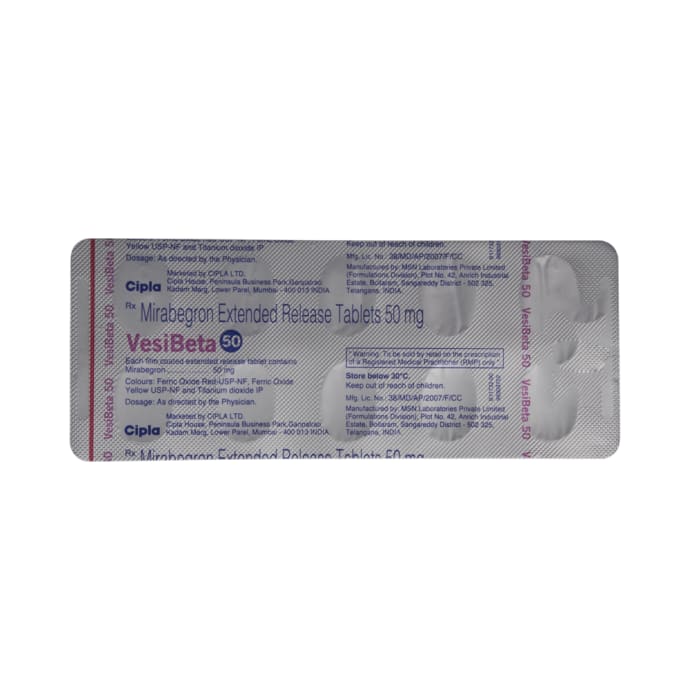 VesiBeta 50mg Tablet ER (10'S)