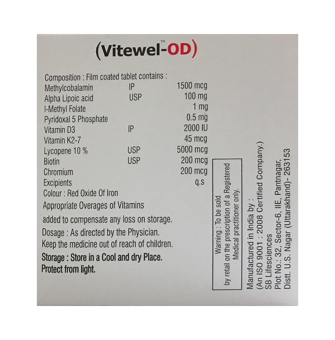 Vitewel OD Tablet (10'S)