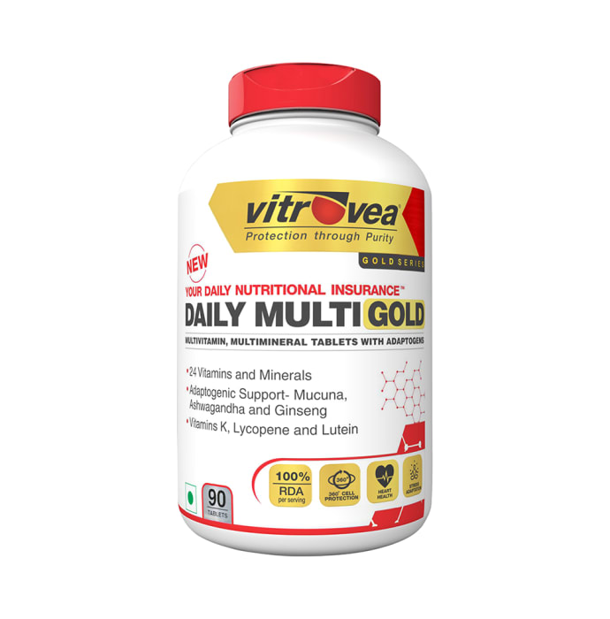 Vitrovea Daily Multi Gold Multivitamin, Multimineral Tablet with Adaptogens (90'S)