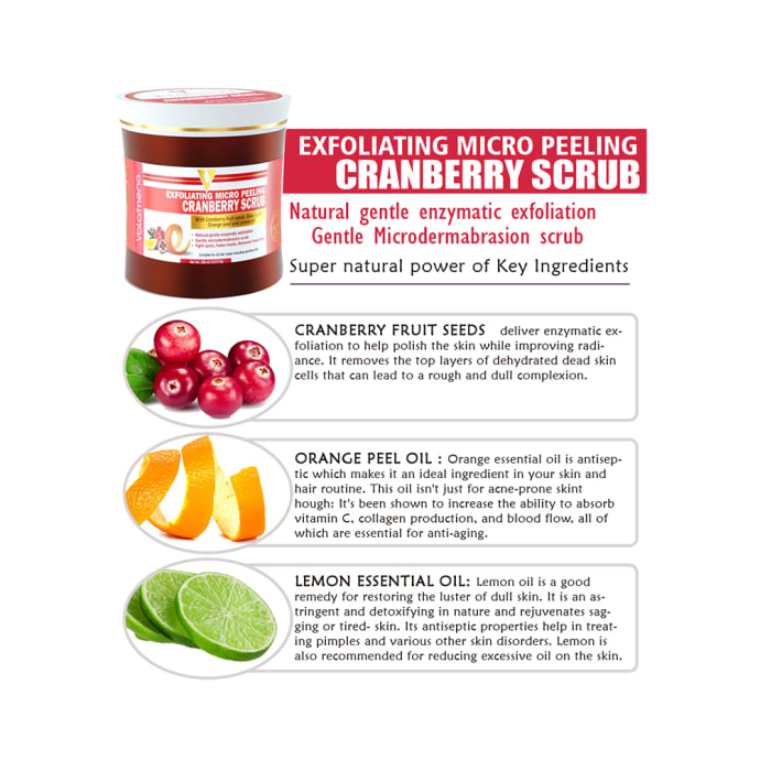 Volamena Exfoliating Micro Peeling Cranberry Scrub (250ml)