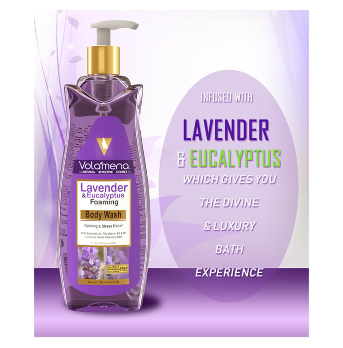 Volamena Lavender & Eucalyptus Foaming Body Wash (300ml)