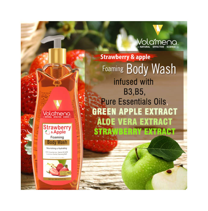 Volamena Strawberry & Apple Foaming Body Wash (300ml)