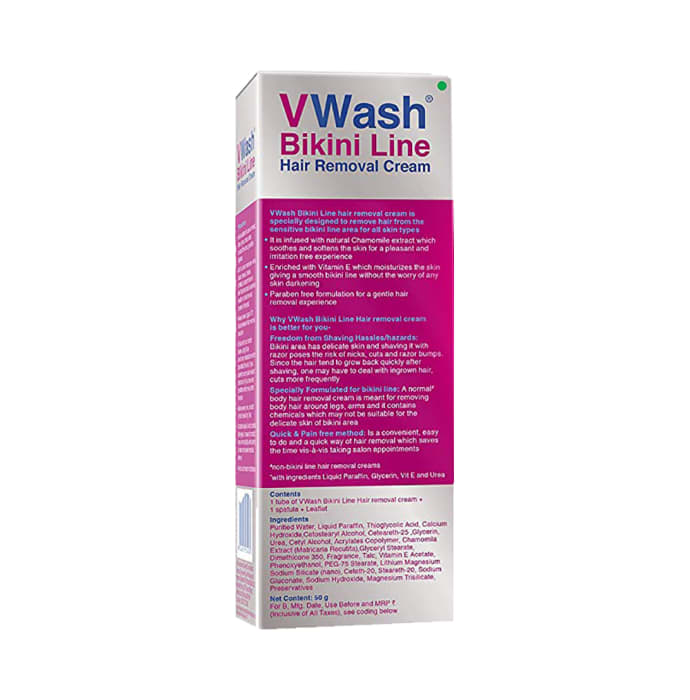 VWash Bikini Line Hair Removal Cream (50gm)