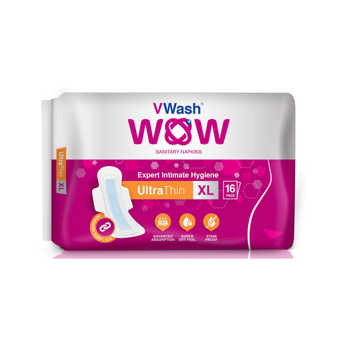 VWash WOW Sanitary Napkin Ultra Thin XL