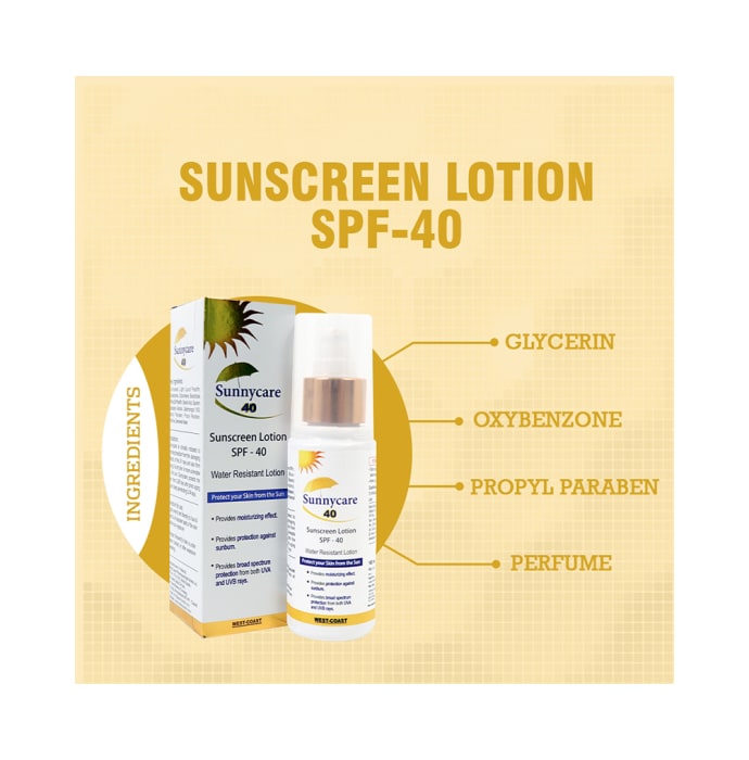 West-Coast Sunnycare 40 Sunscreen Lotion SPF 40 (100ml)