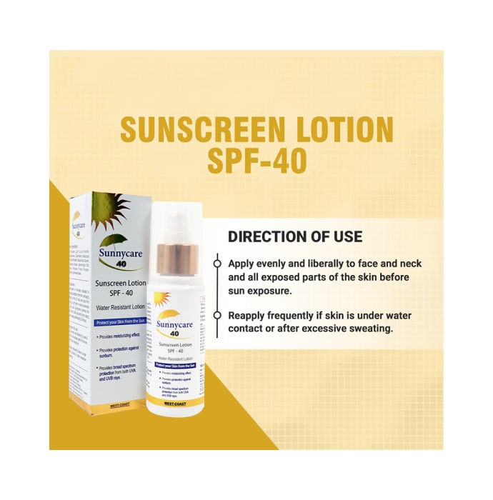 West-Coast Sunnycare 40 Sunscreen Lotion SPF 40 (100ml)