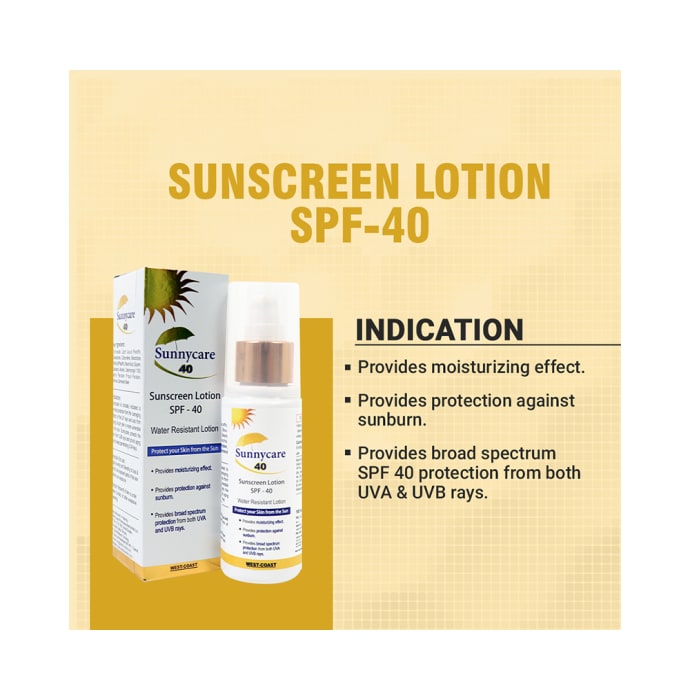 West-Coast Sunnycare 40 Sunscreen Lotion SPF 40 (100ml)