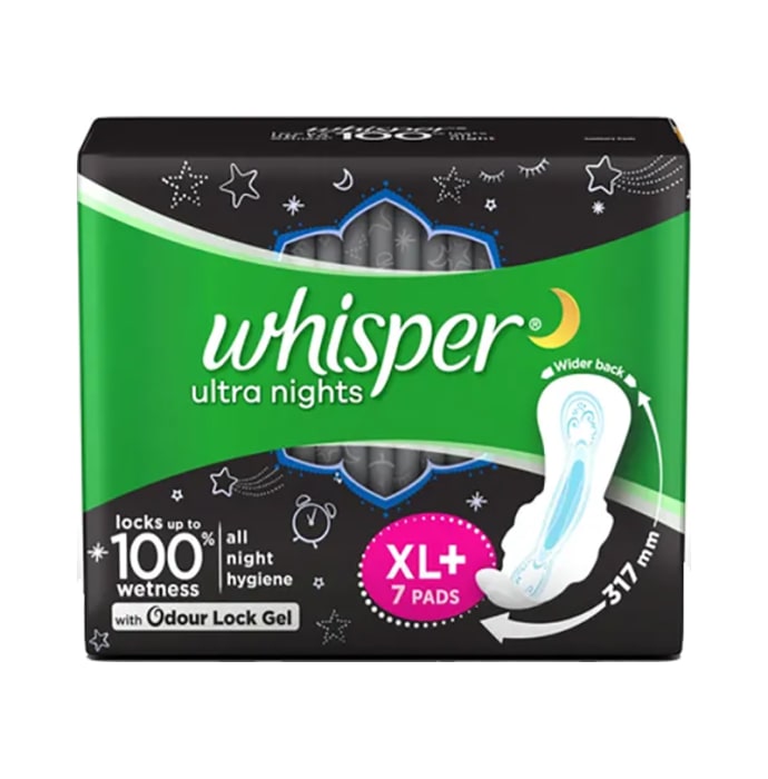 Whisper ultra nights wings sanitary pads xl