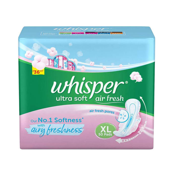 Whisper ultra soft sanitary pads xl