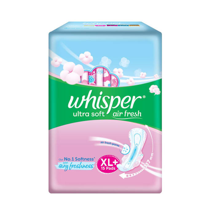 Whisper ultra soft sanitary pads xl