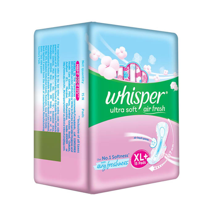 Whisper ultra soft sanitary pads xl