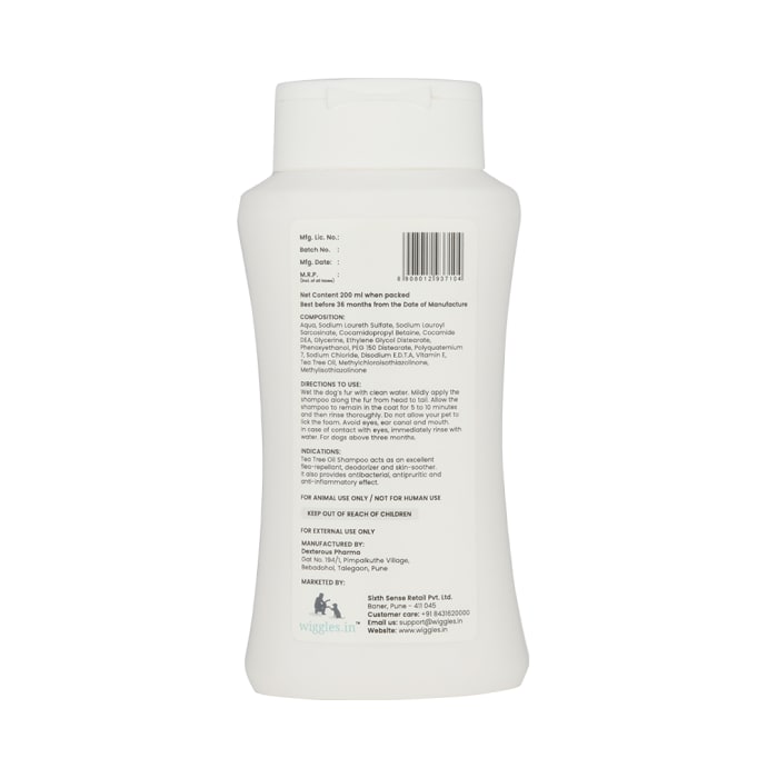 Wiggles.in Tea Tree Oil Shampoo for Dogs (200ml)