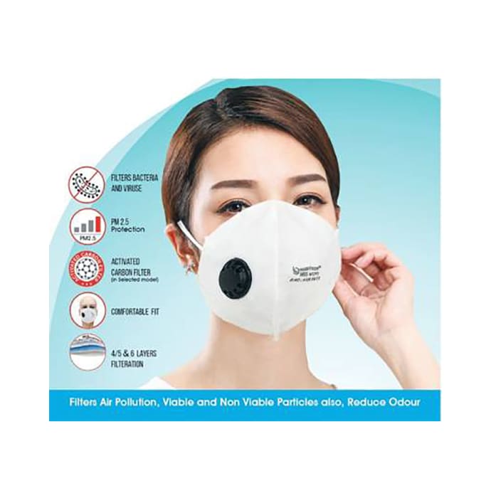 Windtech White N95 Reusable Face Mask with Breathing Valve