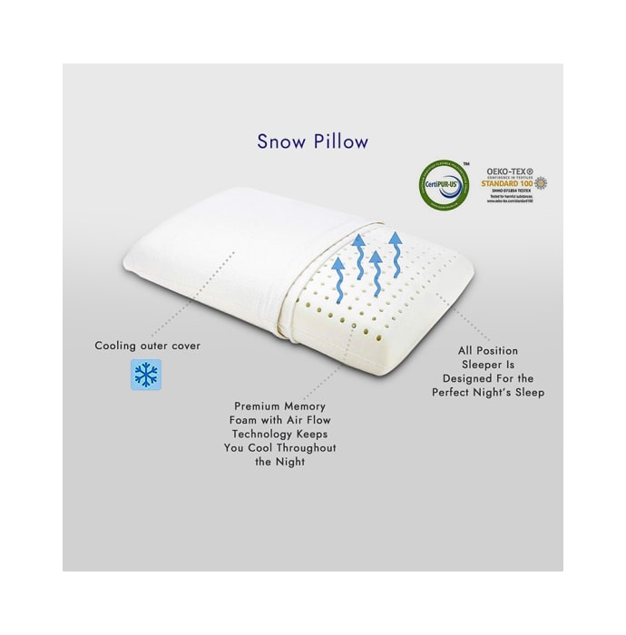 Wink & Nod Memory Foam Pillow Snow