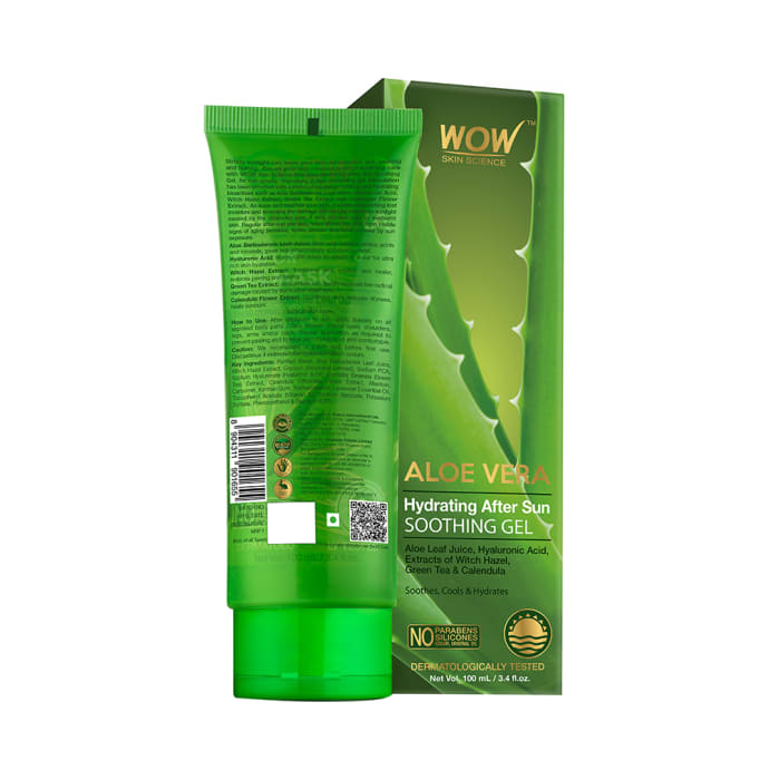 WOW Skin Science Aloe Vera Hydrating After Sun Soothing Gel (100ml)