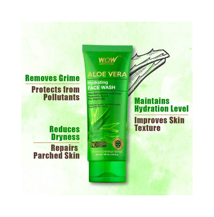 WOW Skin Science Aloe Vera Hydrating Face Wash (100ml)