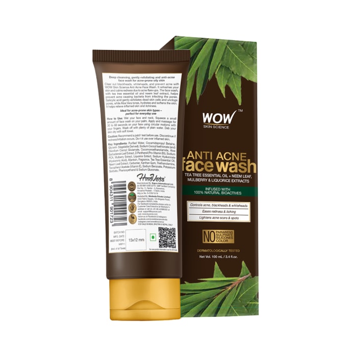 WOW Skin Science Anti Acne Face Wash (100ml)