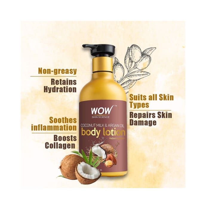 WOW Skin Science Body Lotion Coconut Milk & Argan Oil (300ml)