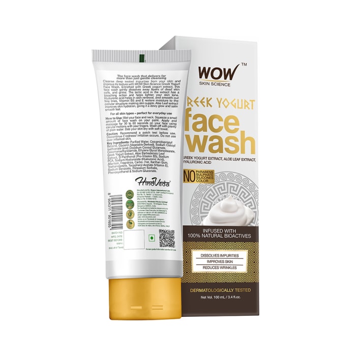 WOW Skin Science Greek Yogurt Face Wash (100ml)