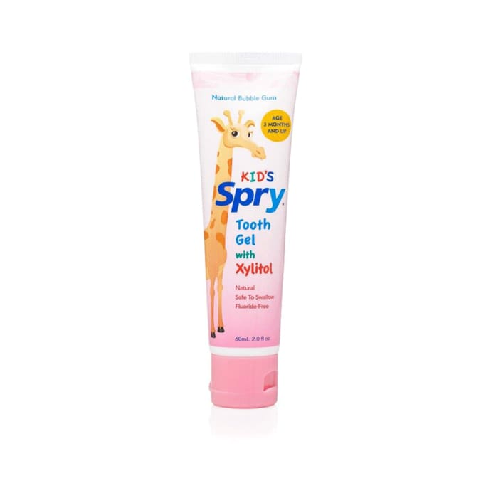 Xlear Kid's Spry Tooth Gel with Xylitol Toothpaste Natural Bubble Gum (60ml)