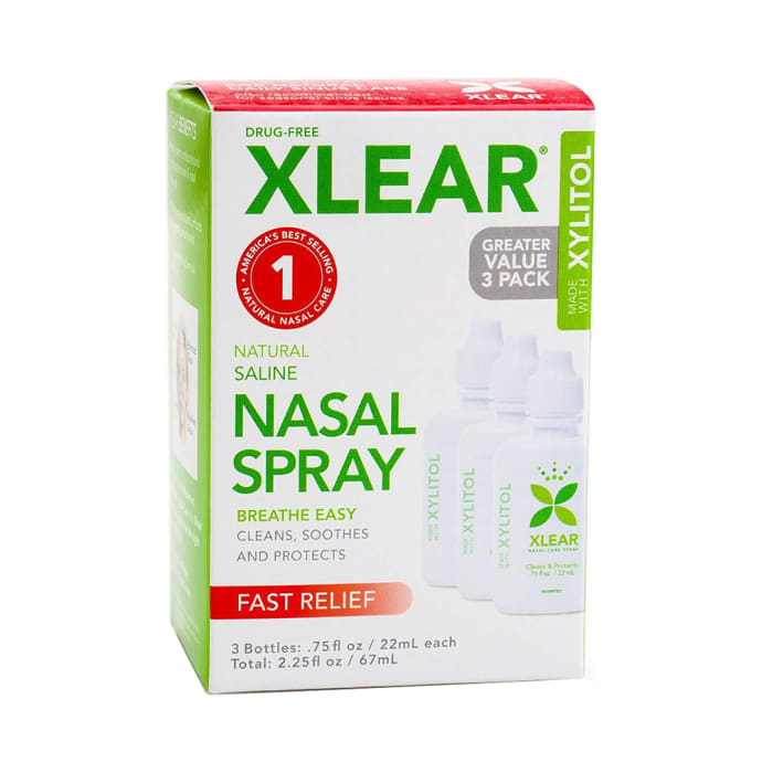 Xlear Natural Saline Nasal Spray with Xylitol (22ml Each)