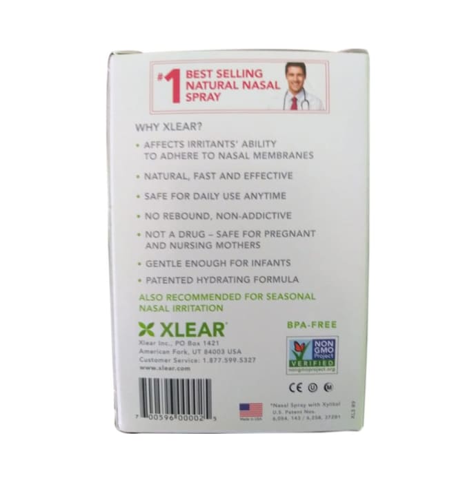 Xlear Natural Saline Nasal Spray with Xylitol (22ml Each)