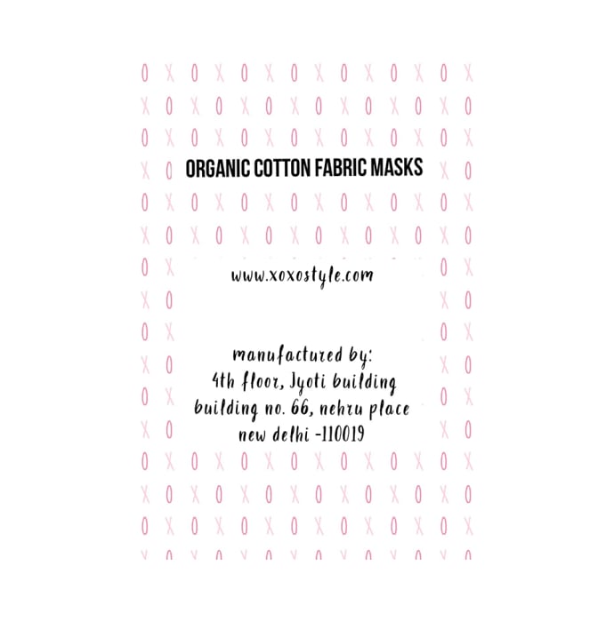 XOXO Organic Cotton Fabric Mask Blue