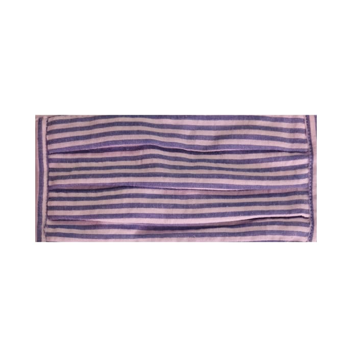 XOXO Organic Cotton Fabric Mask Blue and White Striped