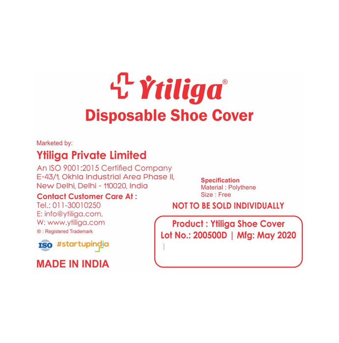 Ytiliga Disposable Shoe Cover Free Size