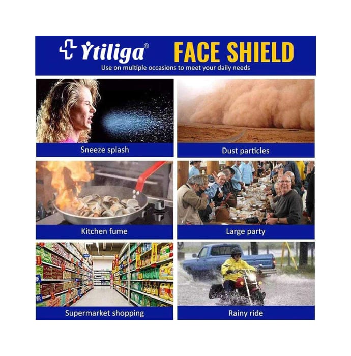 Ytiliga Protective Isolation Mask Face Shield