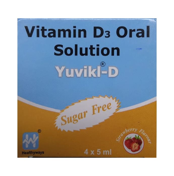 Yuvikl-D Oral Solution Strawberry Sugar Free (5ml)