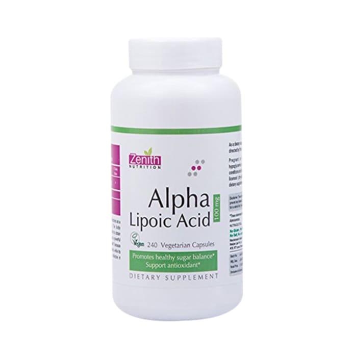 Zenith nutrition alpha lipoic acid 100mg capsule (240'S)