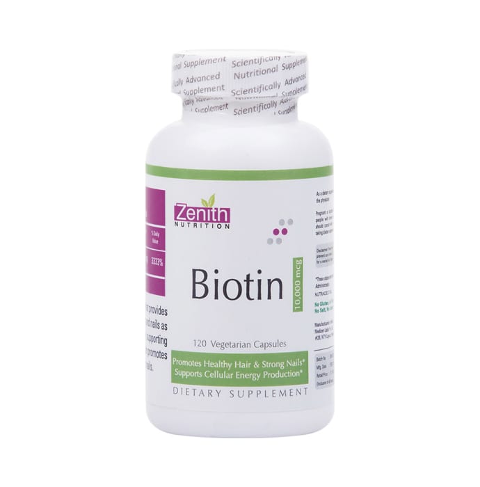 Zenith nutrition biotin 10000mcg capsule (120'S)