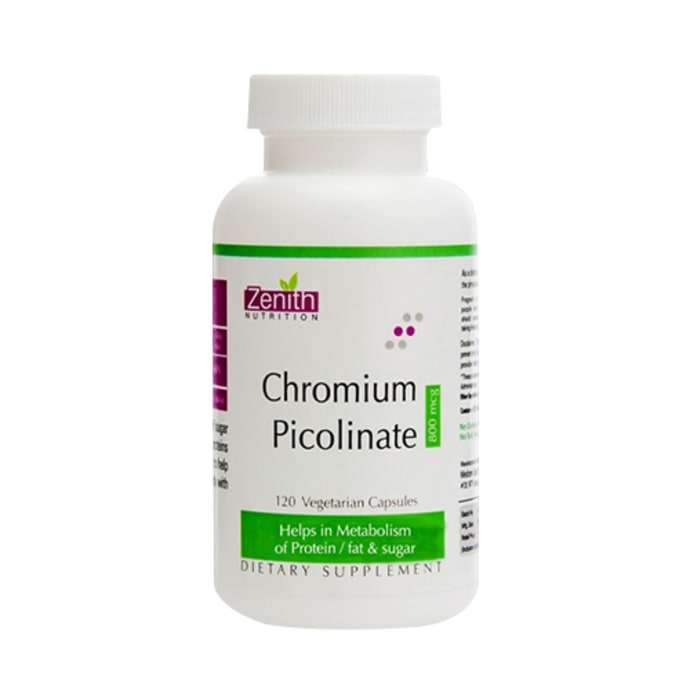 Zenith nutrition chromium picolinate 800mcg capsule (120'S)