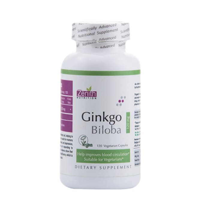 Zenith nutrition ginkgo biloba 120mg capsule (120'S)