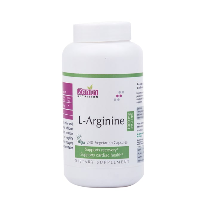 Zenith nutrition l-arginine 1000mg capsule (240'S)