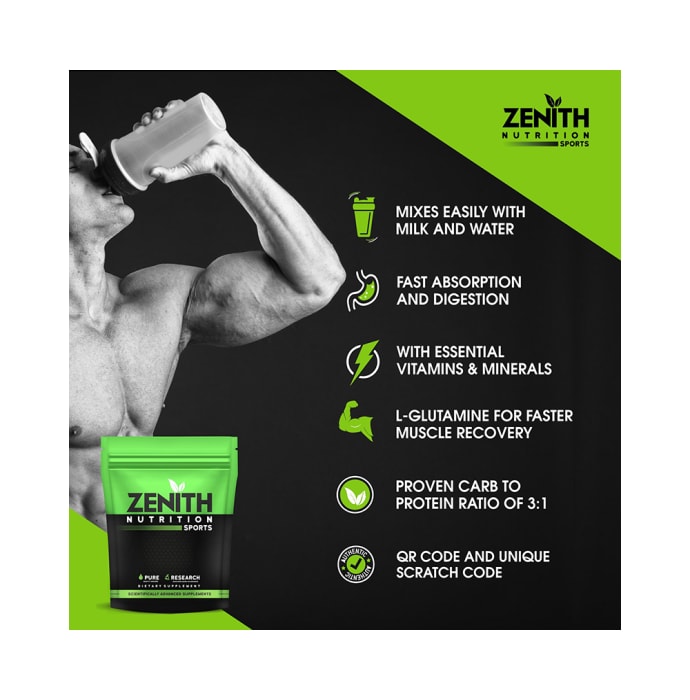 Zenith Nutrition Mass Gainer++ Double Rich Chocolate (1500gm)