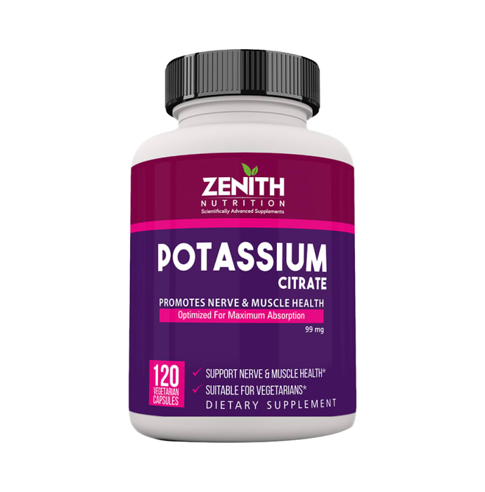 Zenith nutrition potassium citrate 99mg capsule (120'S)