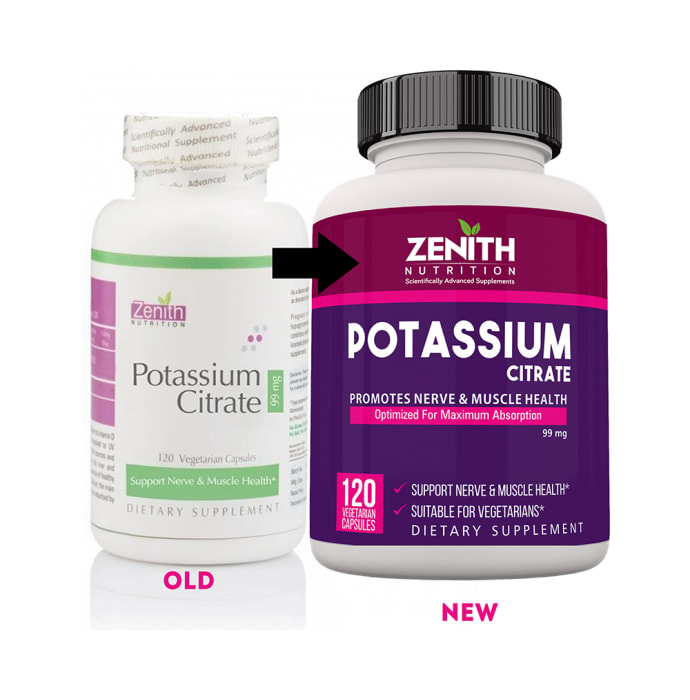 Zenith nutrition potassium citrate 99mg capsule (120'S)