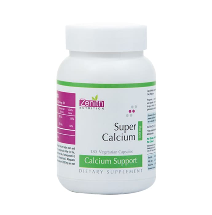 Zenith nutrition super calcium 600mg capsule (180'S)