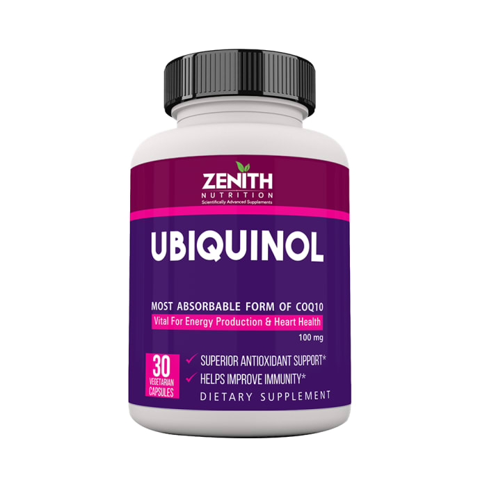 Zenith Nutrition Ubiquinol 100mg Vegetarian Capsule