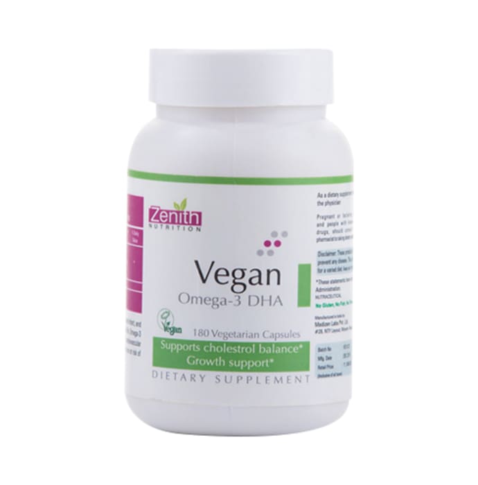 Zenith nutrition vegan omega-3 dha capsule (180'S)