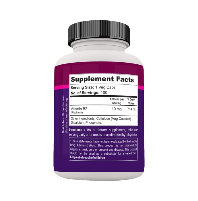 Zenith nutrition vitamin b2 capsule (100'S)