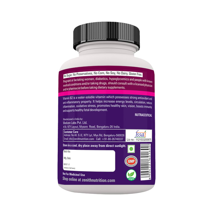 Zenith nutrition vitamin b2 capsule (100'S)