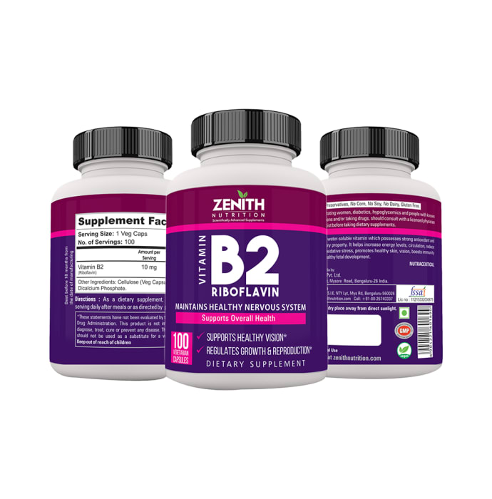 Zenith nutrition vitamin b2 capsule (100'S)