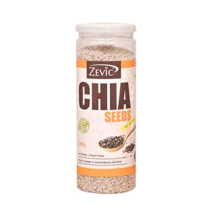 Zevic organic white chia seeds (200gm)