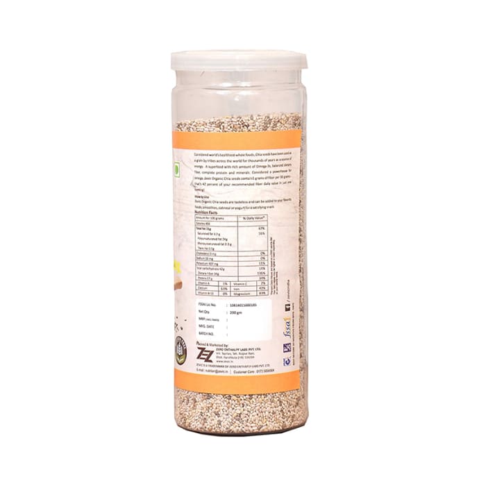 Zevic organic white chia seeds (200gm)