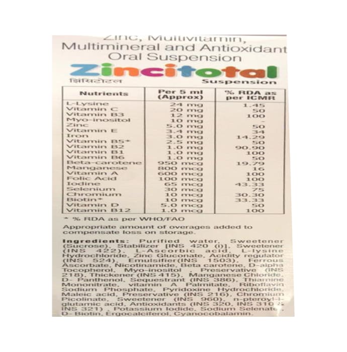 Zincitotal Syrup (200ml)