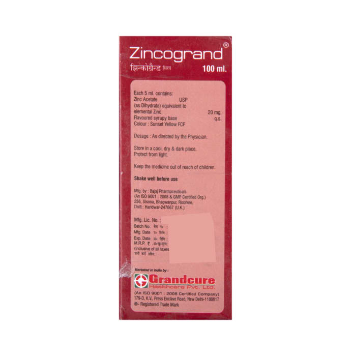 Zincogrand syrup (100ml)