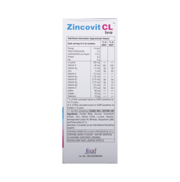 Zincovit CL Syrup (200ml)